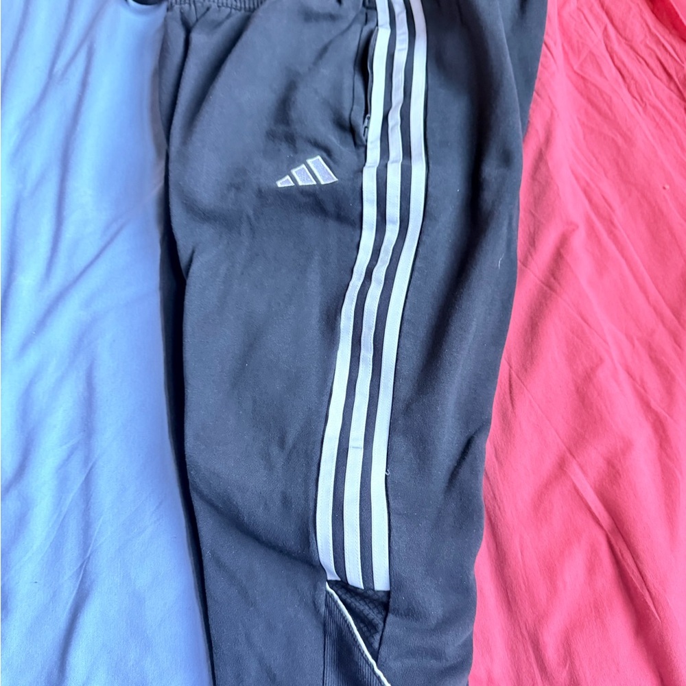 2 pair Adidas  Black Track Pants - Picture 2 of 15